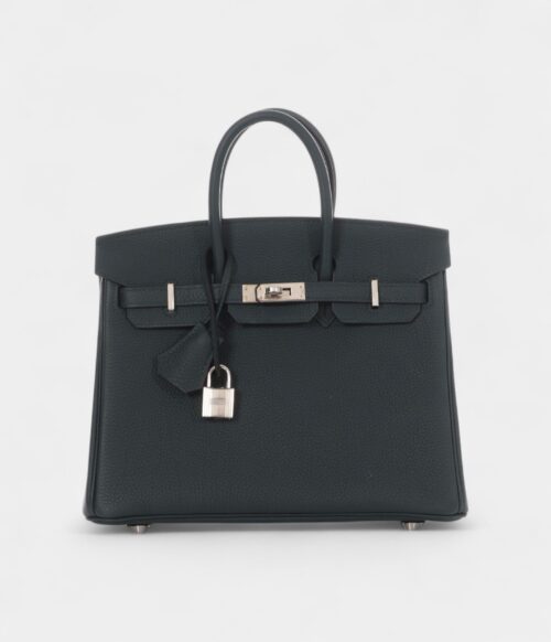 Hermès Vert Cypres Togo Birkin 25 Palladium Hardware,