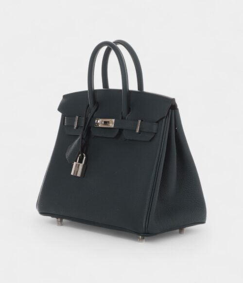 Hermès Vert Cypres Togo Birkin 25 Palladium Hardware,