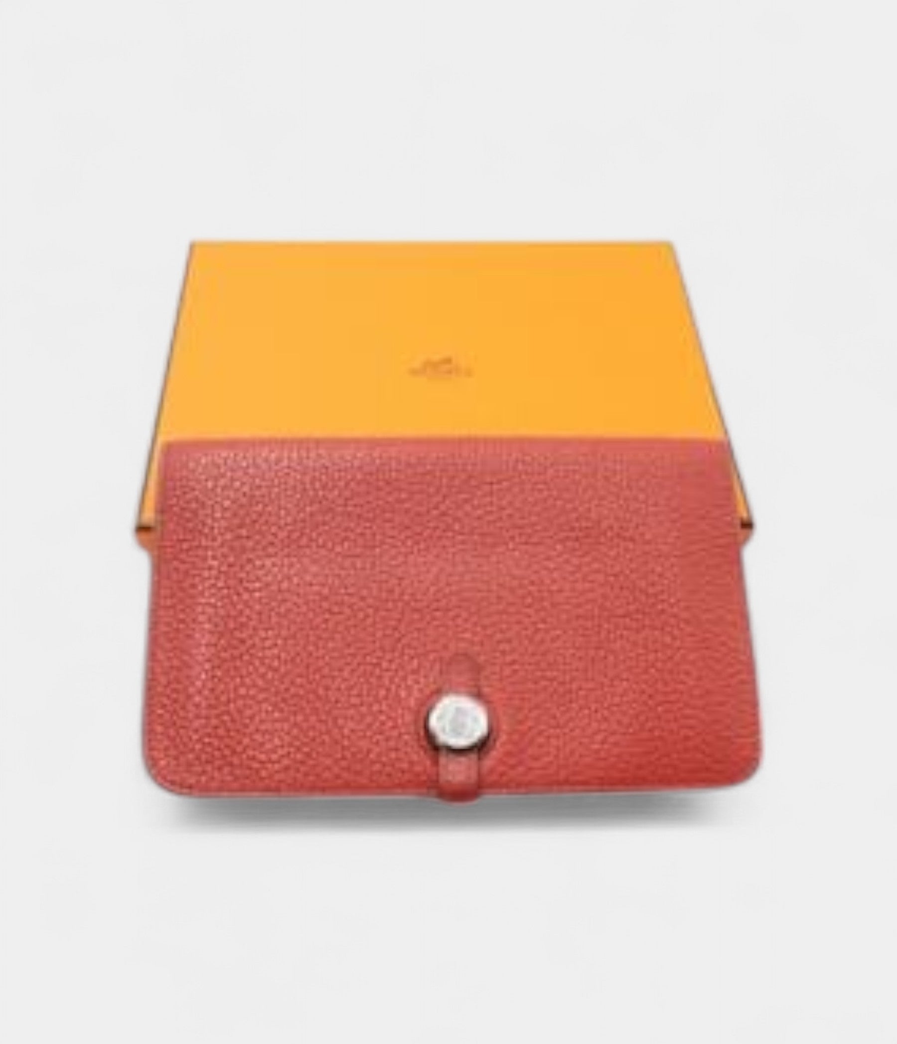 Hermès Dogon Duo Wallet In Red Calfskin Leather