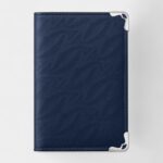 Must De Cartier 4 Credit Card Holder Navy Blue Perforated Calfskin
