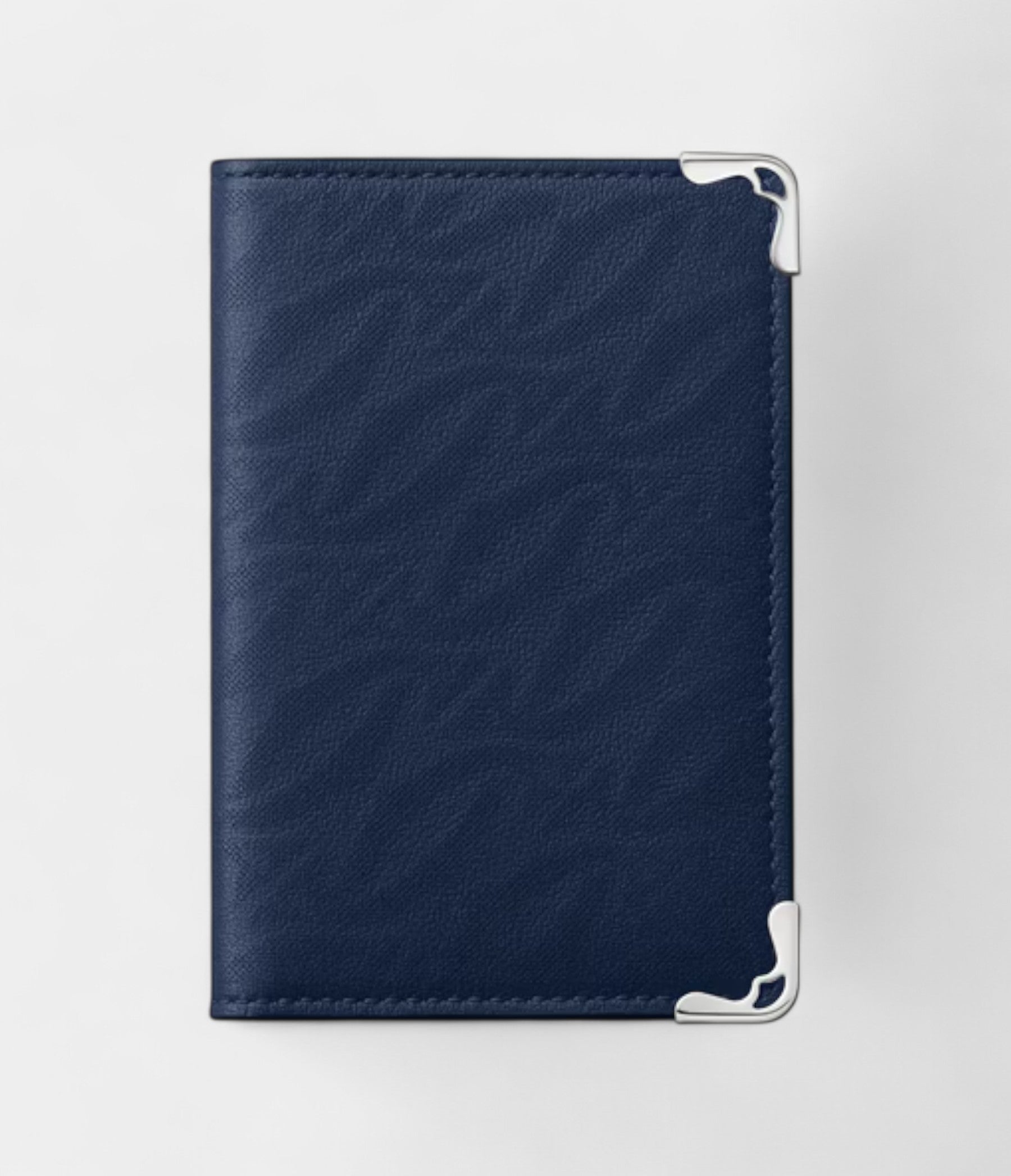 Must De Cartier 4 Credit Card Holder Navy Blue Perforated Calfskin