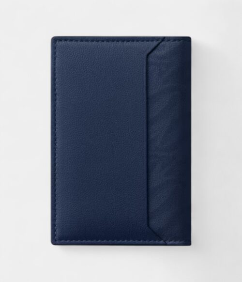 Must De Cartier 4 Credit Card Holder Navy Blue Perforated Calfskin