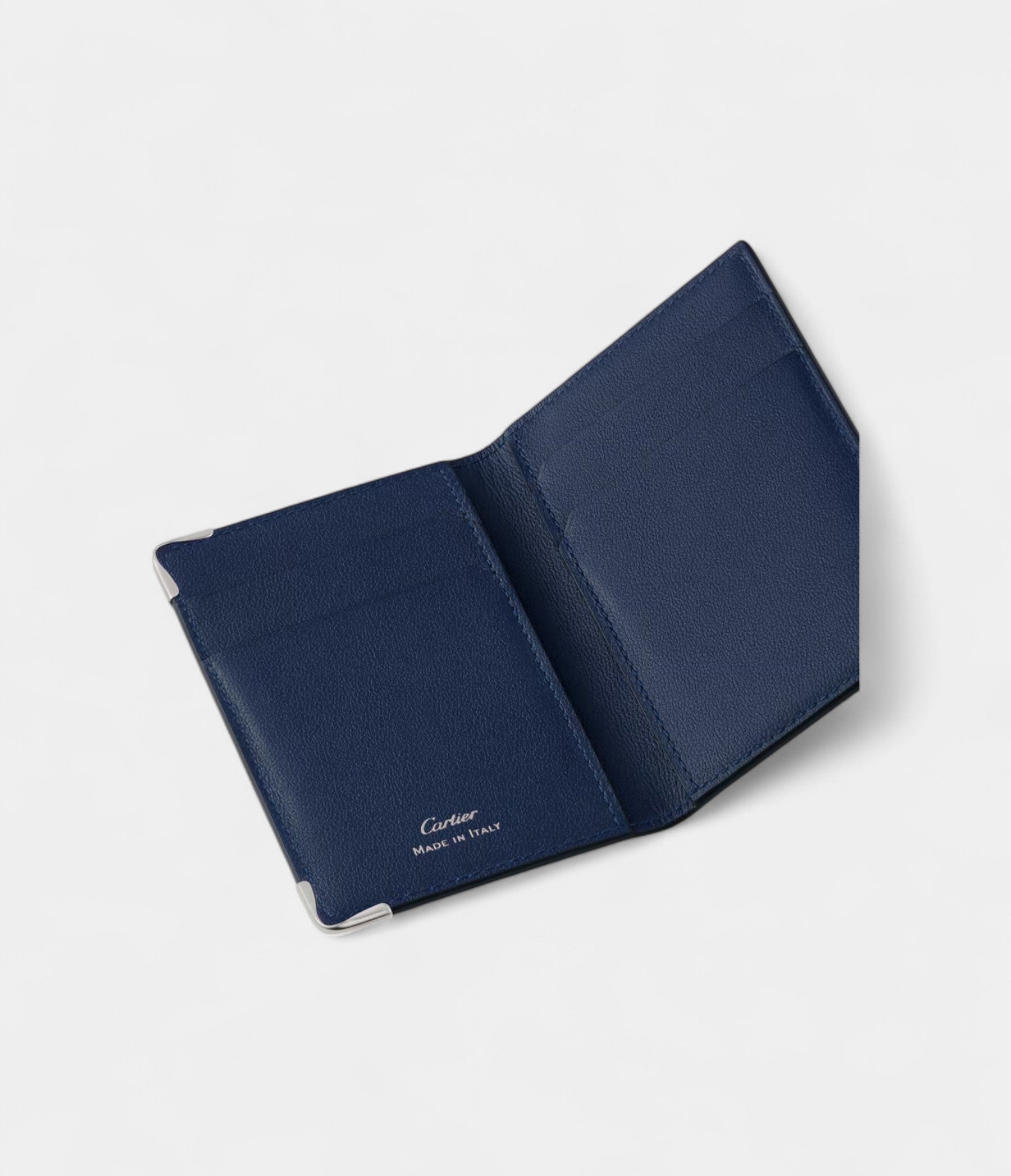 MustDeCartier4CreditCardHolderNavyBluePerforatedCalfskin_3.jpg Must De Cartier 4 Credit Card Holder Navy Blue Perforated Calfskin