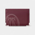 Must De Cartier Double Card Holder Burgundy Calfskin With XL Dots Logo