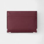 Must De Cartier Double Card Holder Burgundy Calfskin With XL Dots Logo