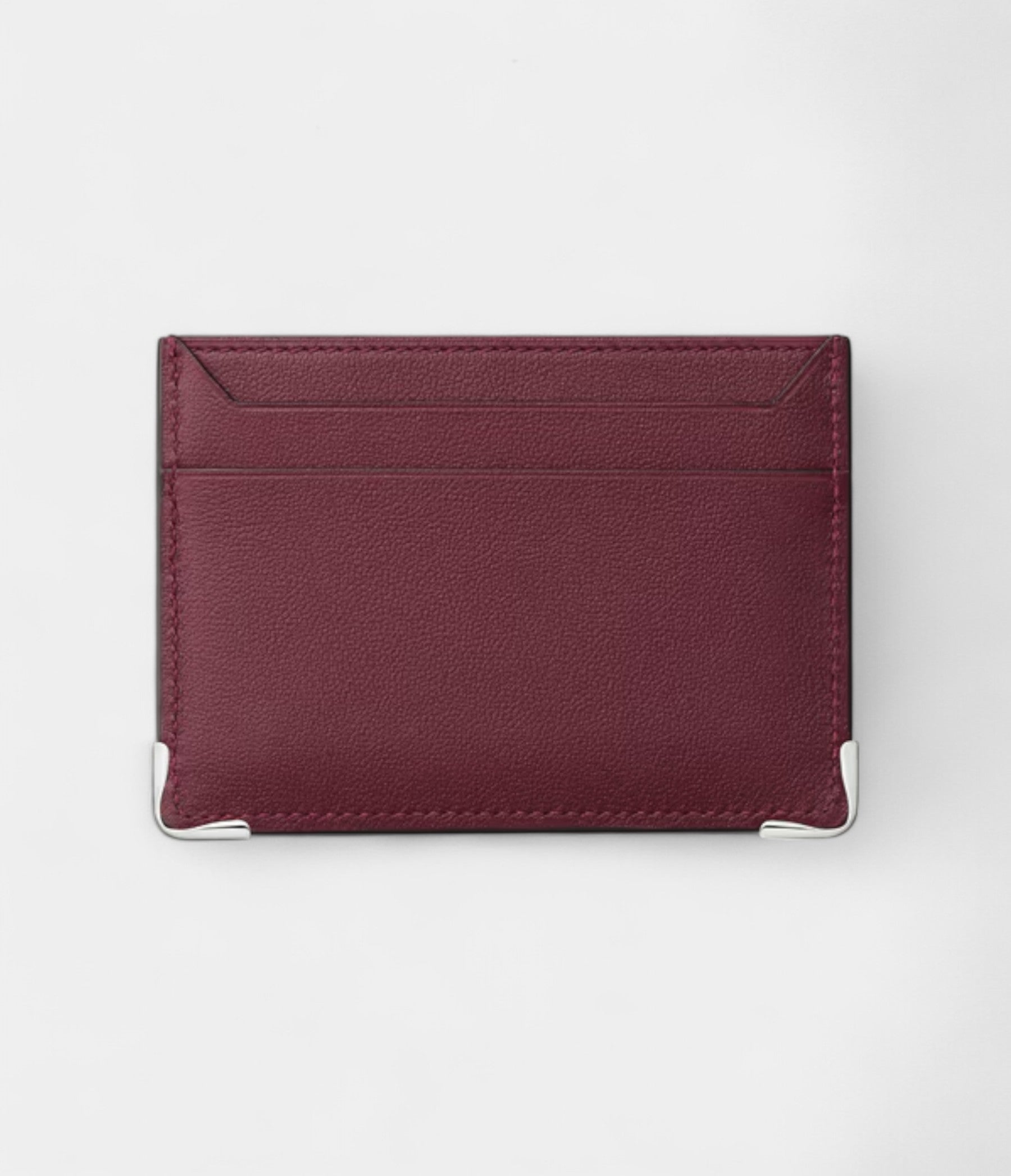 MustDeCartierDoubleCardHolderBurgundyCalfskinWithXLDotsLogo_2.jpg Must De Cartier Double Card Holder Burgundy Calfskin With XL Dots Logo