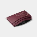 Must De Cartier Double Card Holder Burgundy Calfskin With XL Dots Logo