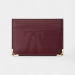 Must De Cartier Double Card Holder XL Logo Perforated Burgundy Calfskin