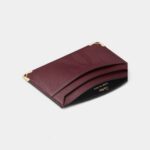 Must De Cartier Double Card Holder XL Logo Perforated Burgundy Calfskin