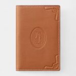 Must de Cartier 4-Credit Card Holder in Caramel Luxury Embossed Calfskin Heritage