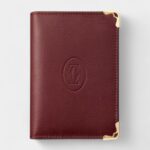 Must de Cartier Credit/Business Card Holder in Burgundy Calfskin