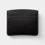 Panthère C De Cartier Simple Card Holder Black Calfskin With Golden Finish