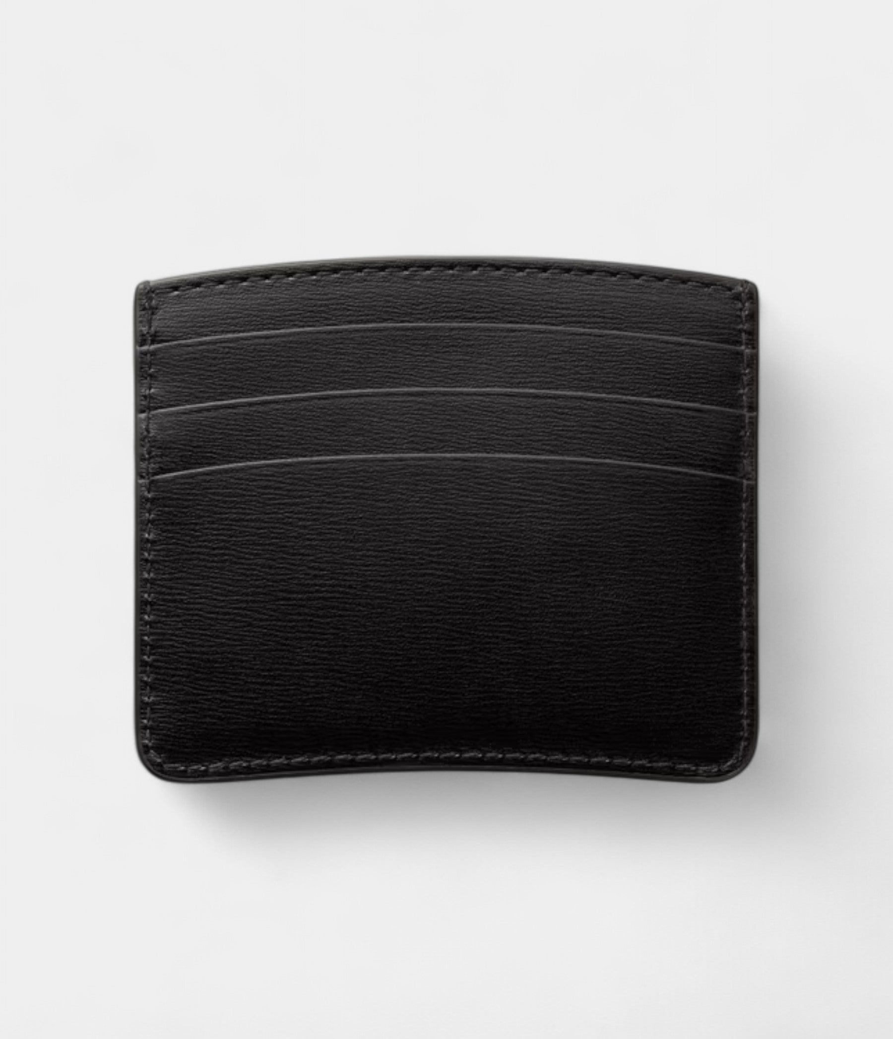 Panthère C De Cartier Simple Card Holder Black Calfskin With Golden Finish