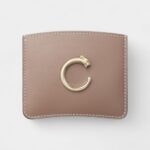Panthère C de Cartier Simple Card Holder in Clay-Colored Calfskin