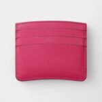 Panthère C de Cartier Simple Card Holder in Raspberry Calfskin