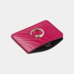 Panthère C de Cartier Simple Card Holder in Raspberry Calfskin