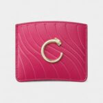 Panthère C de Cartier Simple Card Holder in Raspberry Calfskin