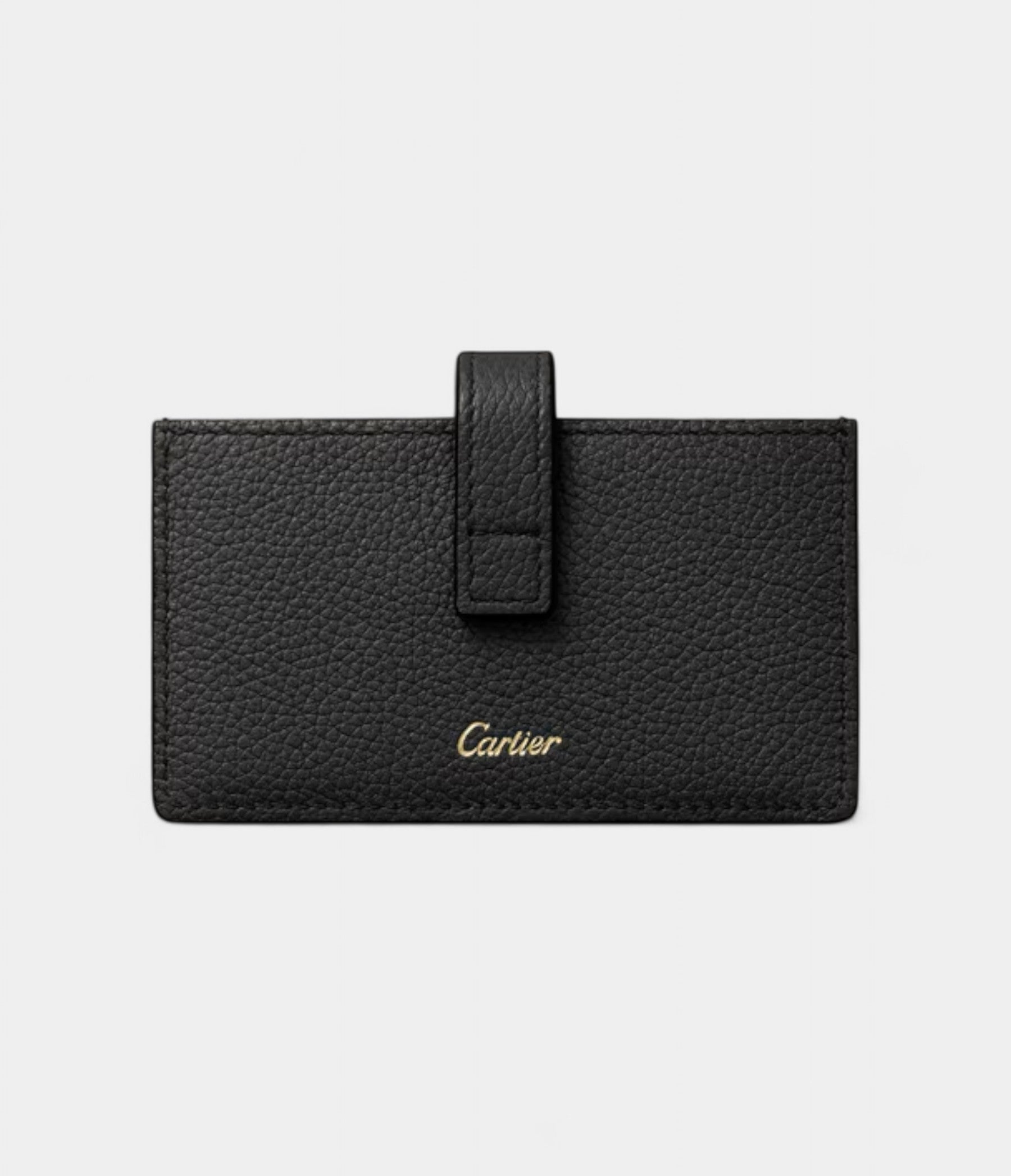 TrinityAccordionCardHolderBlackGrainedCalfLeatherWithDecorativeRings_2.jpg Trinity Accordion Card Holder Black Grained Calf Leather With Decorative Rings