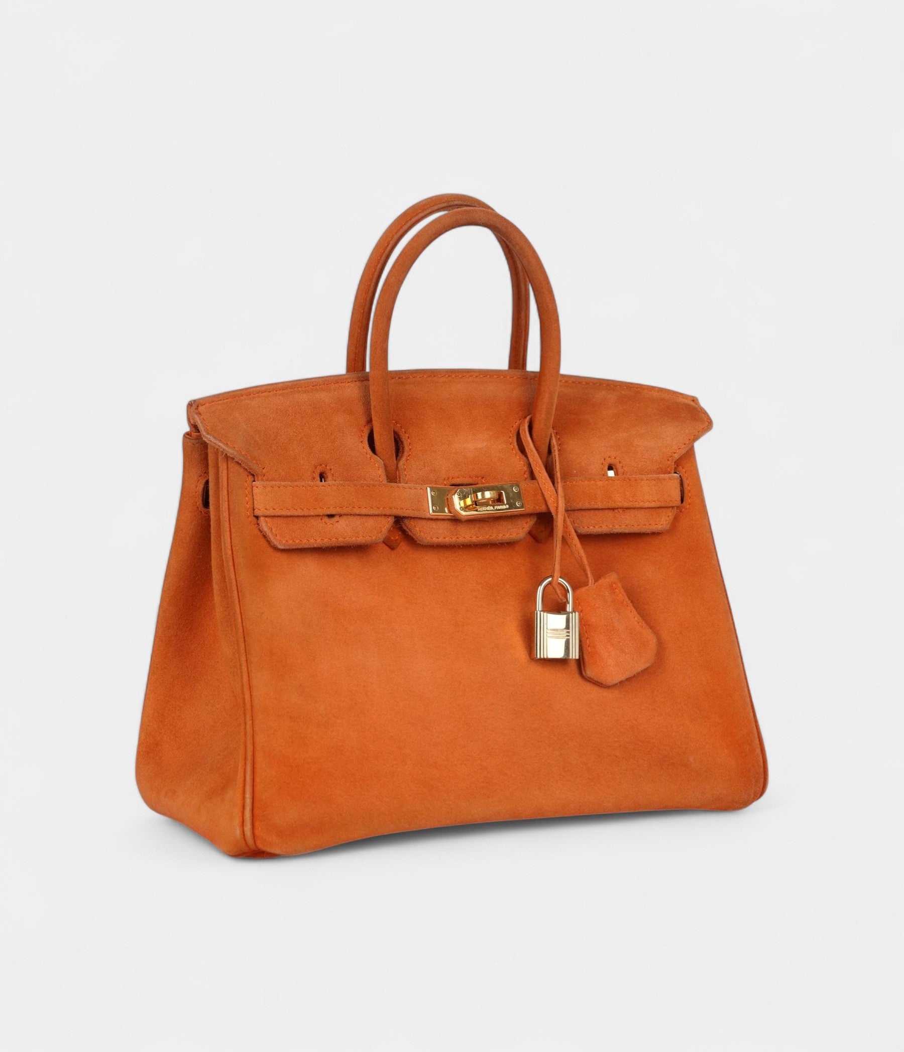 Vintage Hermès Birkin 25 Orange Doblis Gold Hardware
