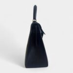 Vintage Hermès Kelly 32 Black Box Calfskin Palladium Hardware