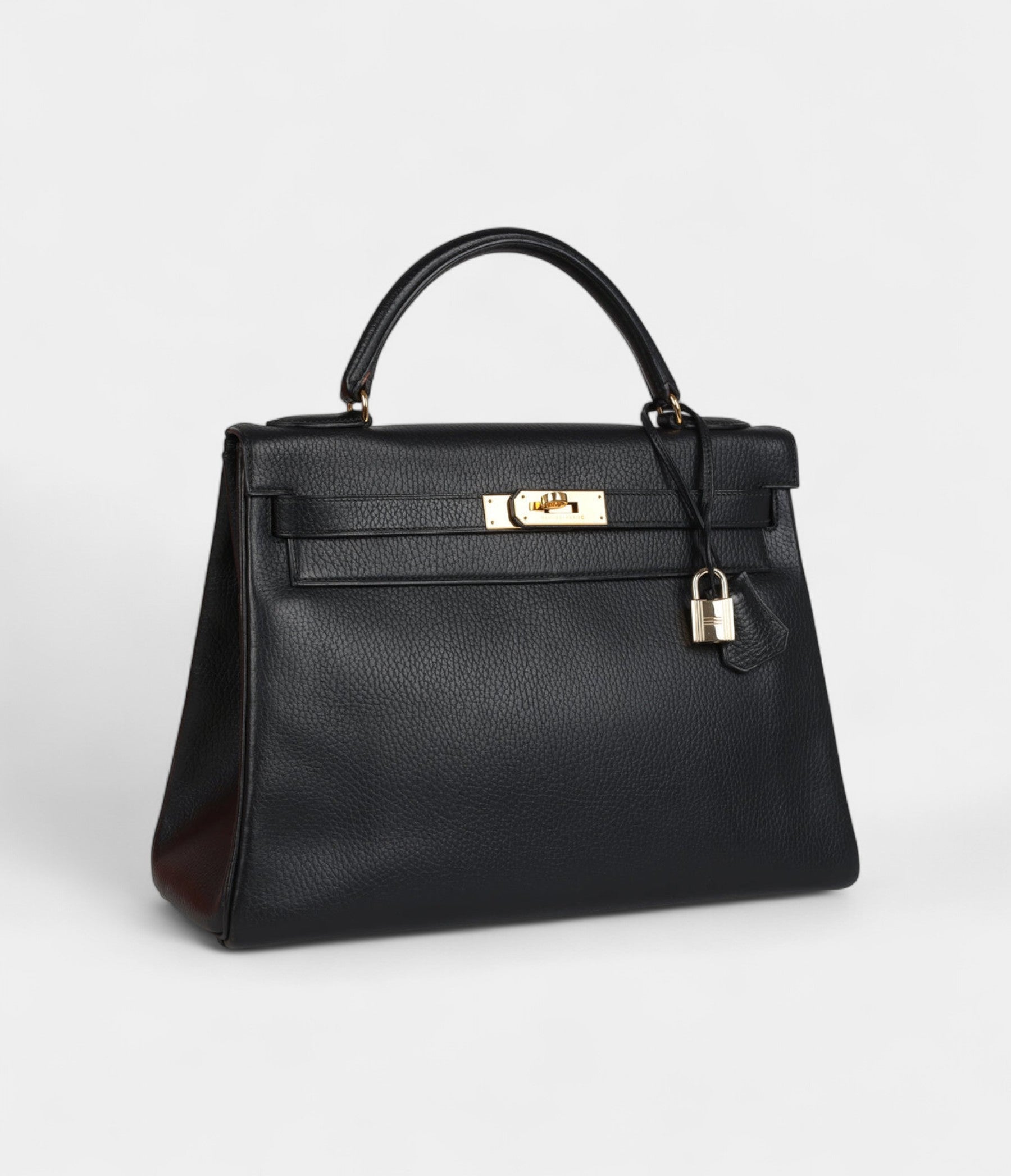 VintageHermesKelly32BlackToTheArdennesGoldHardware_2.jpg Vintage Hermes Kelly 30 Black To The Ardennes Gold Hardware