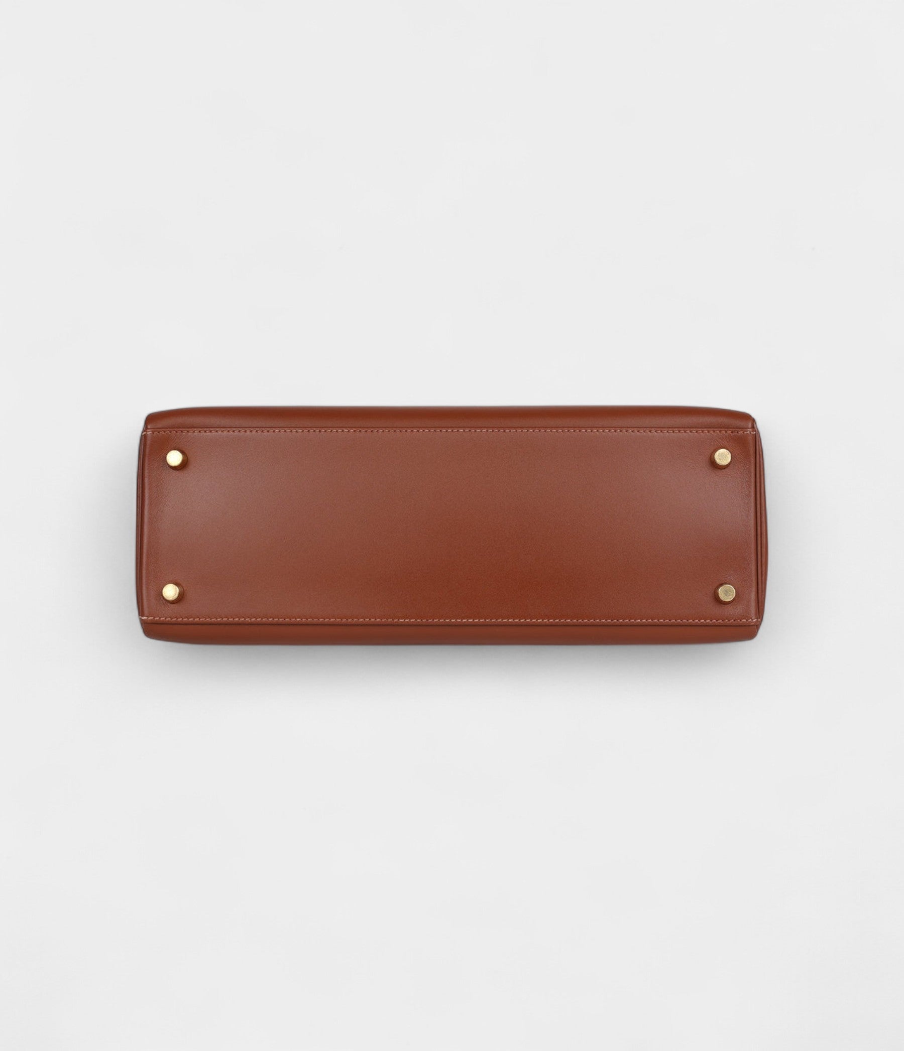 Vintage Hermes Kelly 32 Hazelnut Box Gold Hardware