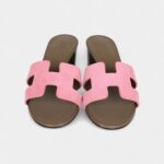 Hermès Oasis Sandals Rose Suede 36.5 EU