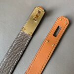 Hermès Grey Leather Belt Effortless Elegance in a Modern Neutral
