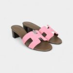 Hermès Oasis Sandals Rose Suede 36.5 EU