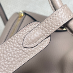 Hermès Lindy 26 in Pigeon Grey Paradis Clemence Leather with Palladium Hardware