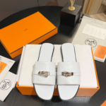Hermès Classic Kelly Buckle Slides – Summer Essential (White )