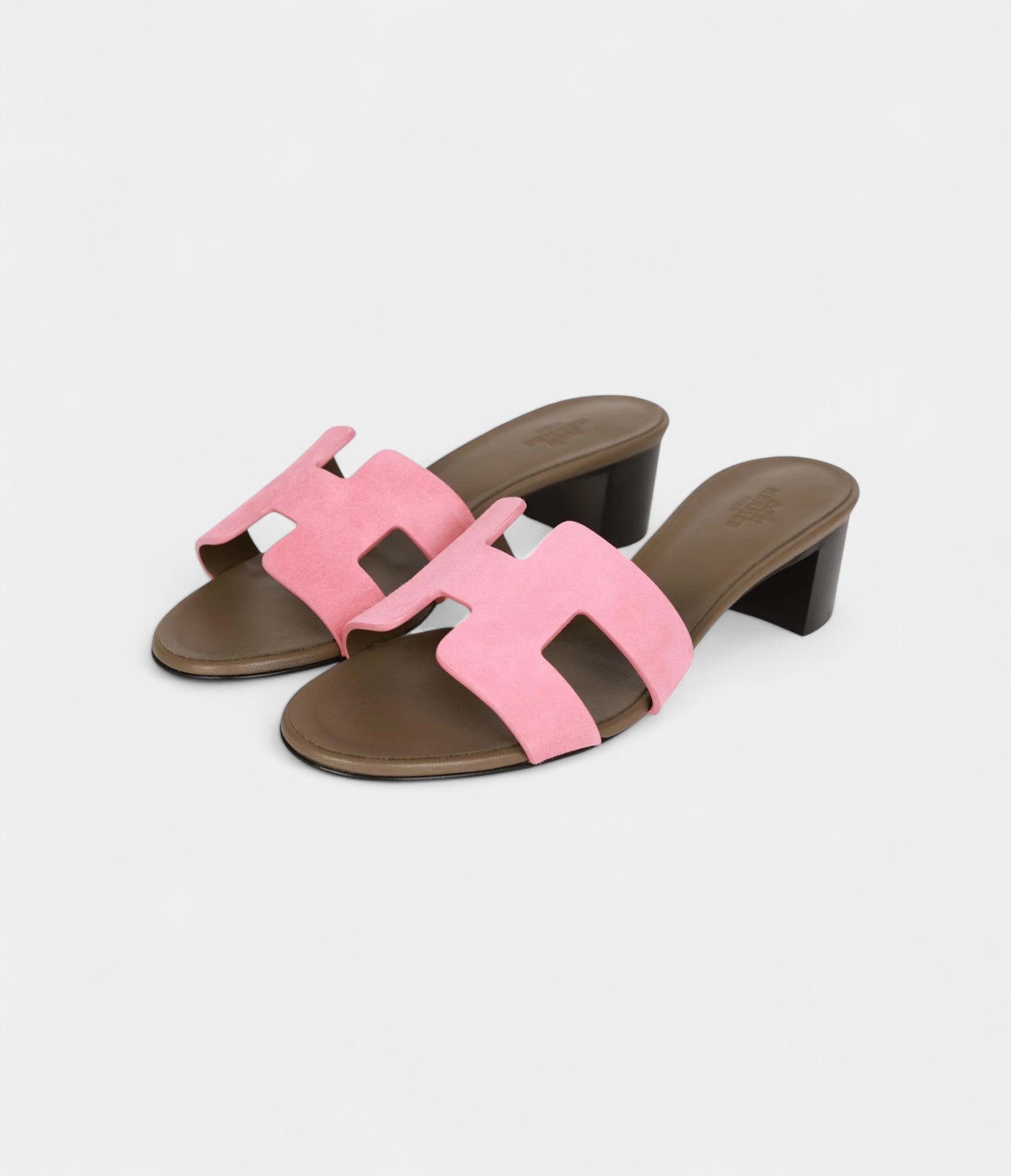 Hermès Oasis Sandals Rose Suede 36.5 EU