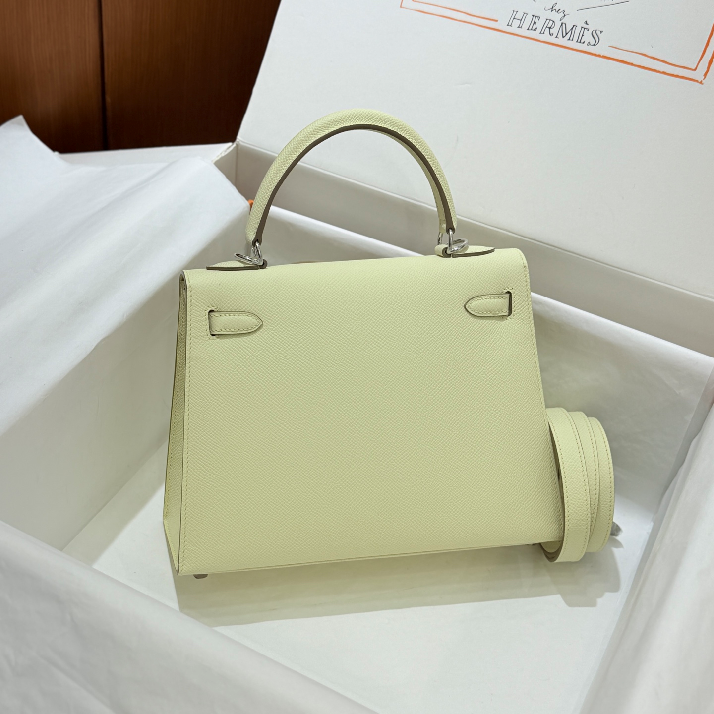 Hermès Kelly 25cm, Epsom leather, palladium hardware